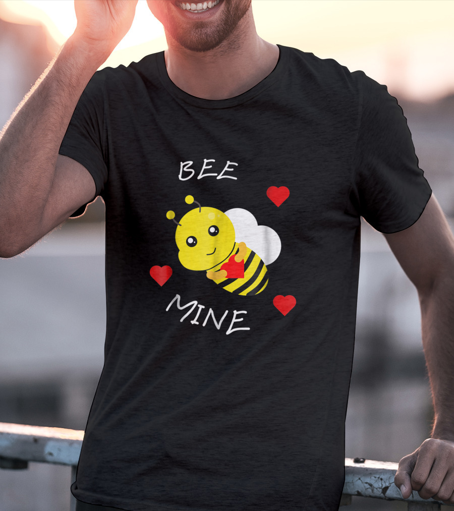 BEE MINE Valentine's Day Love Hearts Bee T-Shirt