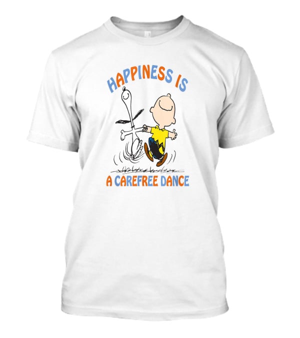 Happiness Is A Carefree Dance Peanuts Snoopy And Charlie Brown T-Shirt
