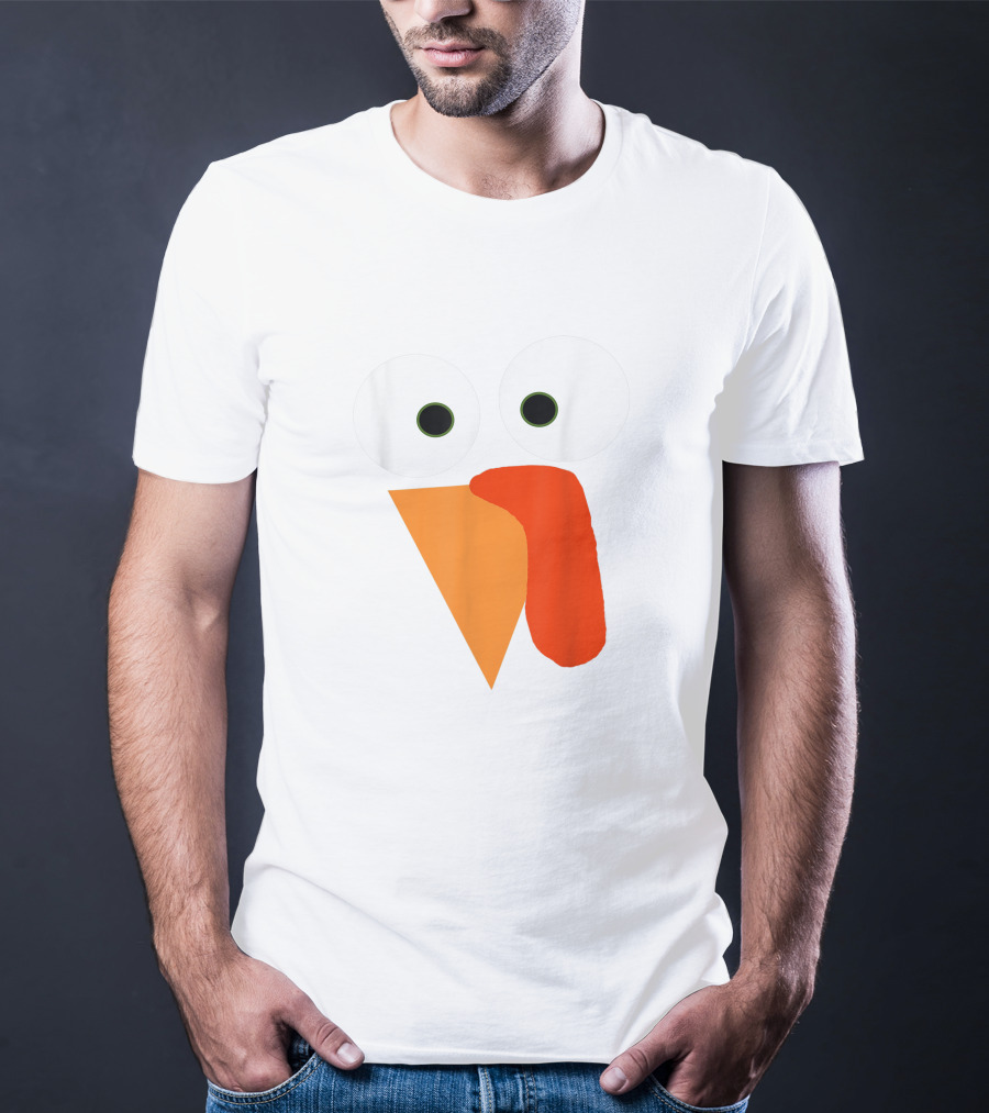 Turkey Face Thanksgiving Gobble Gear Funny Thanksgiving T-Shirt