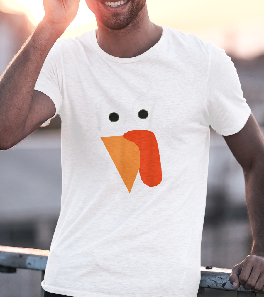 Turkey Face Thanksgiving Gobble Gear Funny Thanksgiving T-Shirt