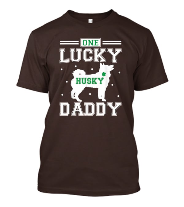 One Lucky Husky Daddy St Patricks Day T-Shirt