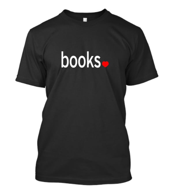 Books Love Minimalist Simple Heart T-Shirt