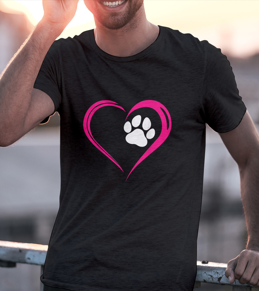 Cat Dog Heart Paw Love T-Shirt