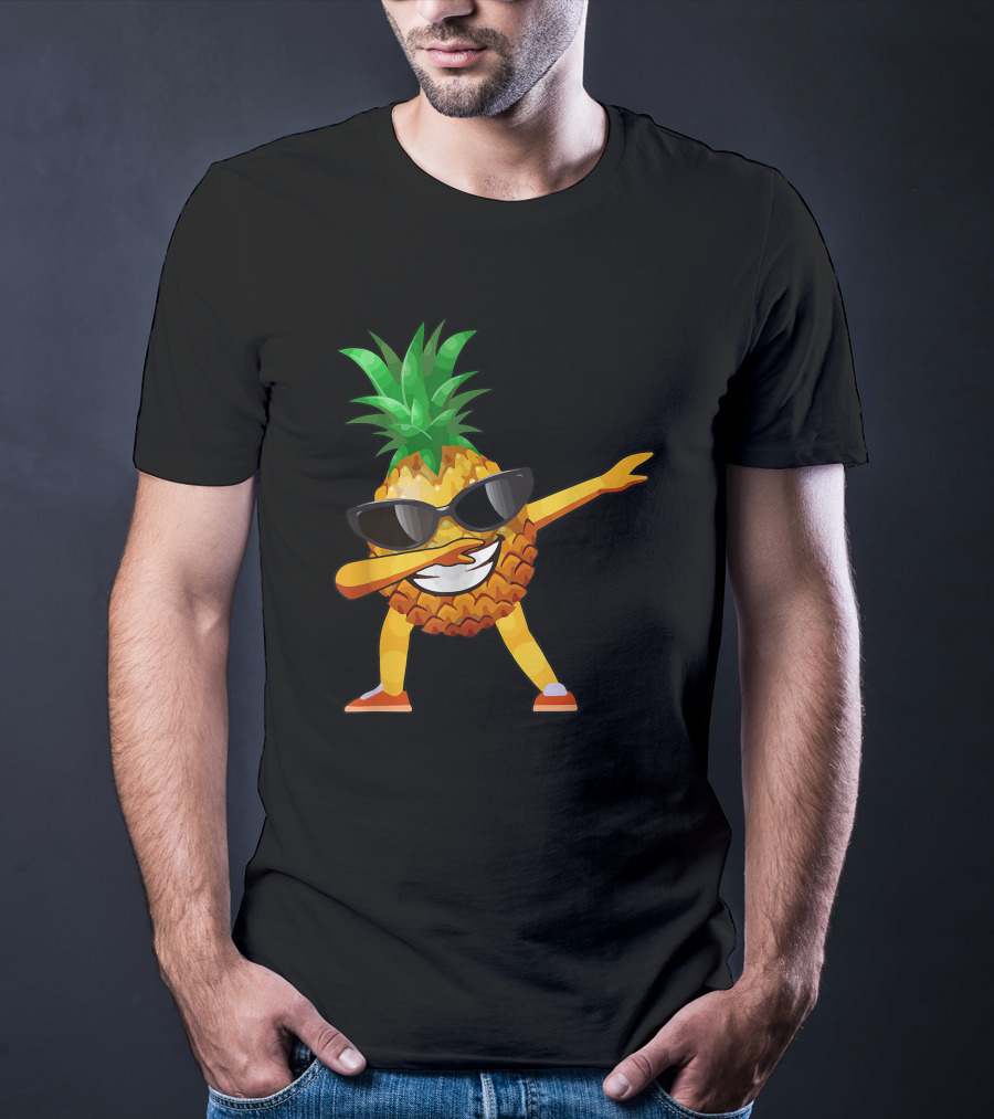 Dabbing Pineapple Sunglasses Smile T-Shirt