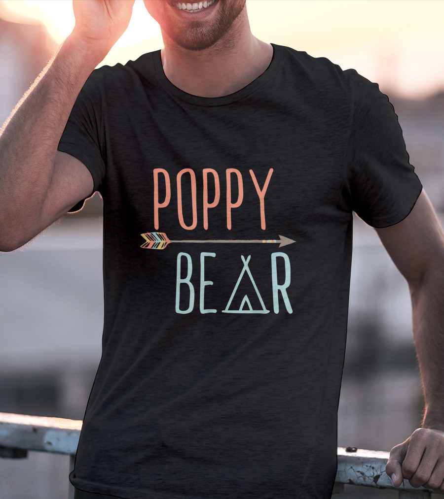 Poppy Bear Arrow Teepee Grandpa T-Shirt