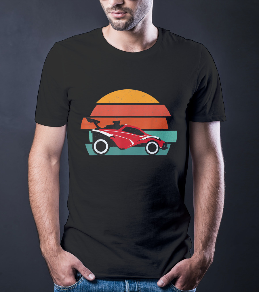 Rocket League Race Car Retro Sunset T-Shirt