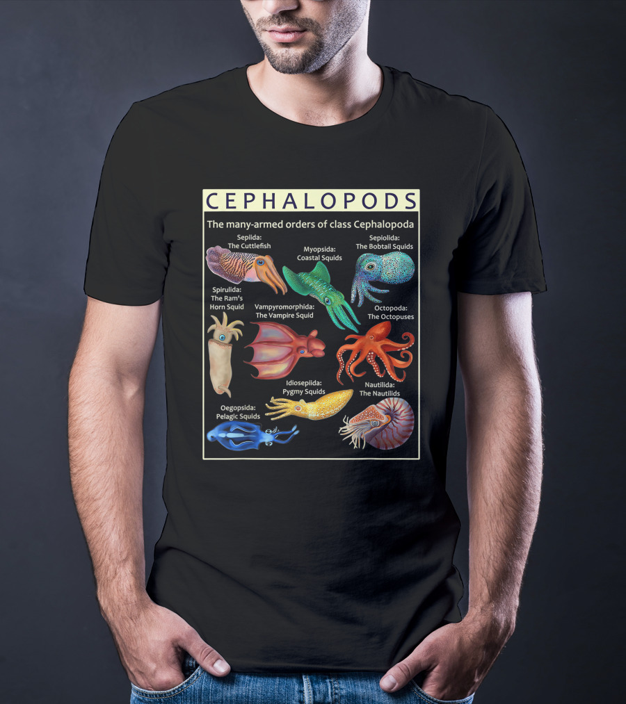 Cephalopods The Many-Armed Orders Of Class Cephalopoda Octopoda The Octopus T-Shirt