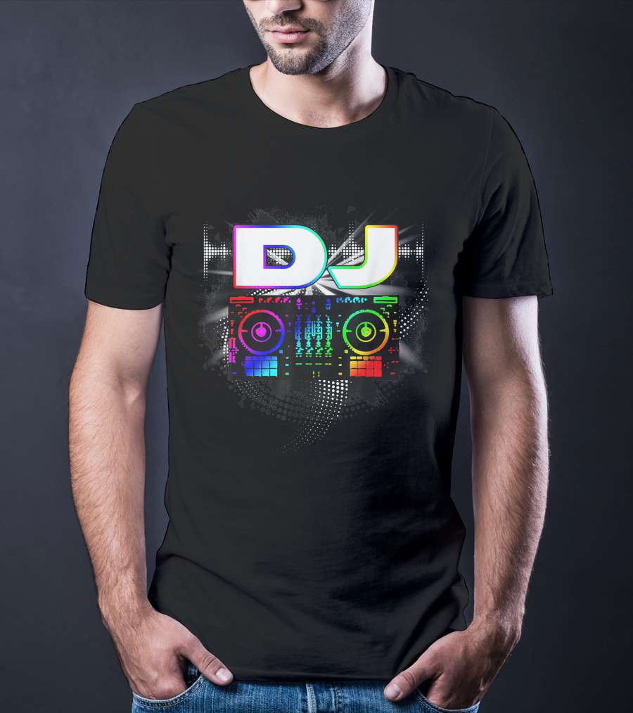 DJ Music Lover Colorful Soundwave Music Player T-Shirt