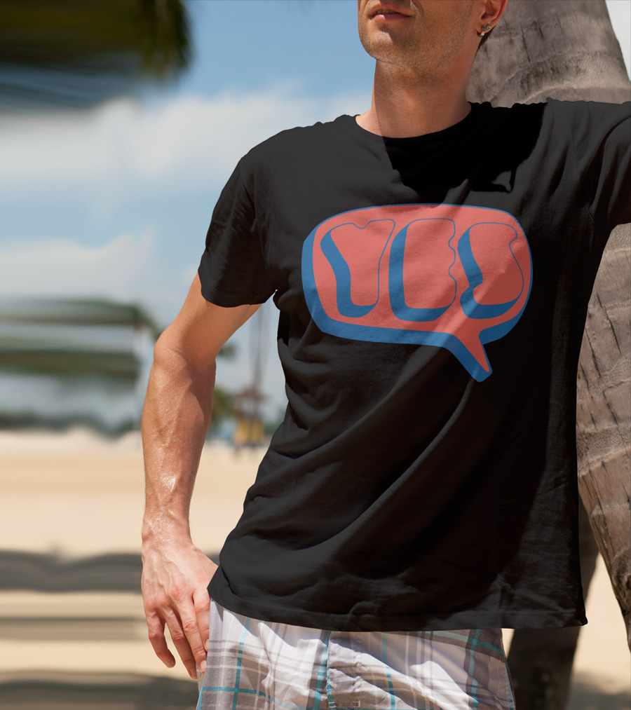 Yes 1969 Album Logo Retro Text Bubble T-Shirt