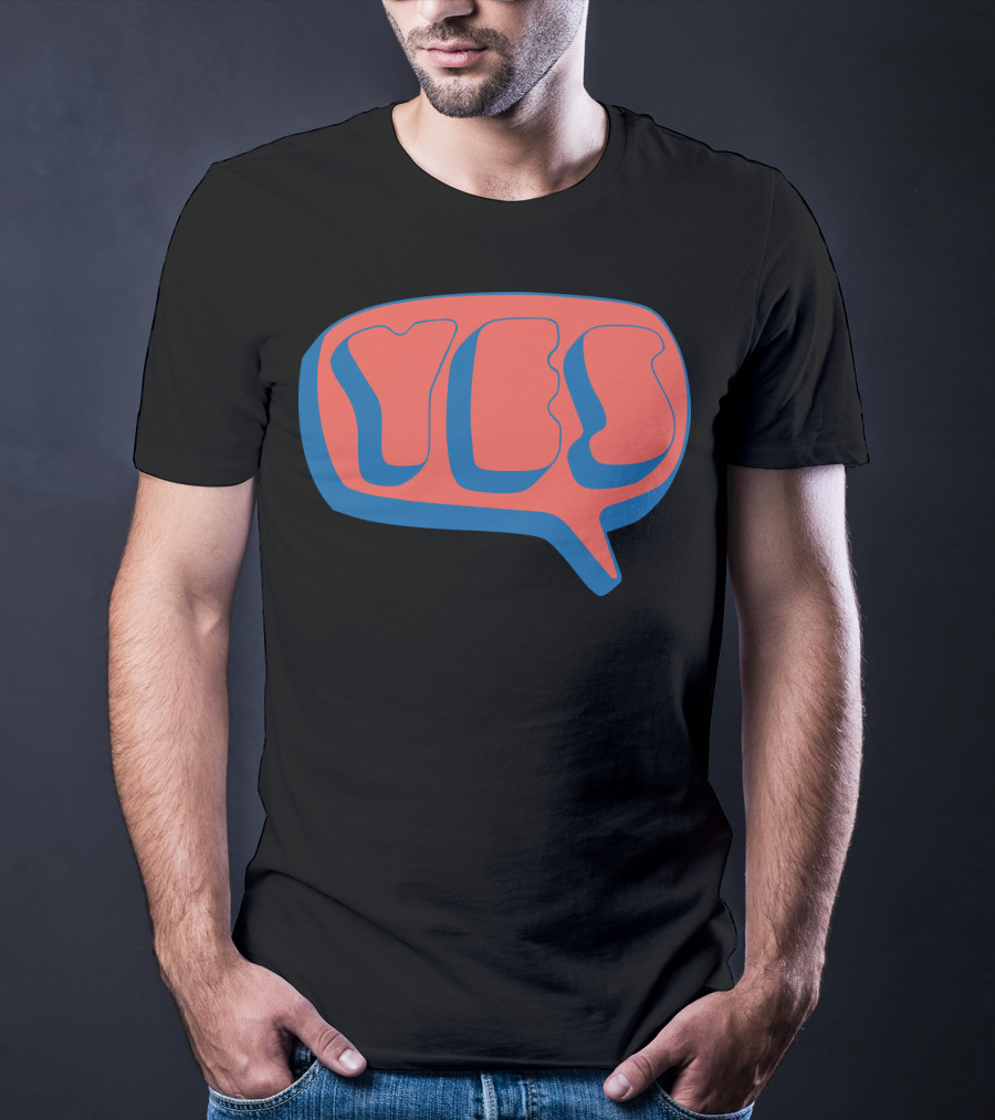 Yes 1969 Album Logo Retro Text Bubble T-Shirt