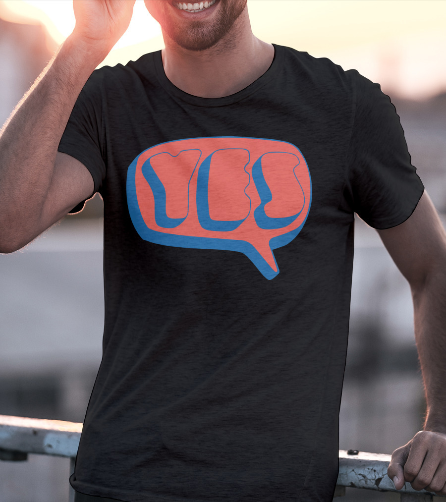 Yes 1969 Album Logo Retro Text Bubble T-Shirt