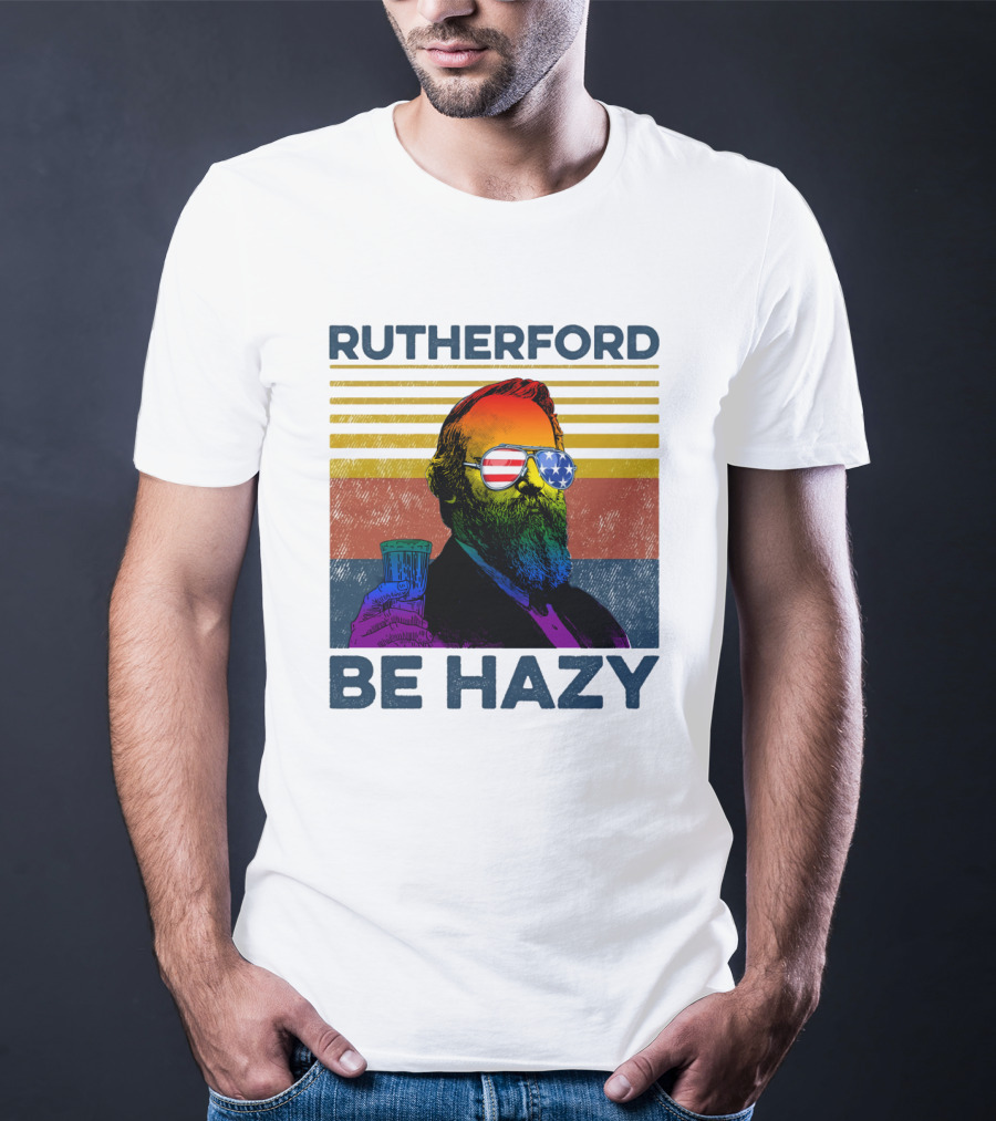 Rutherford Be Hazy Patriotic Sunglasses With Drink T-Shirt