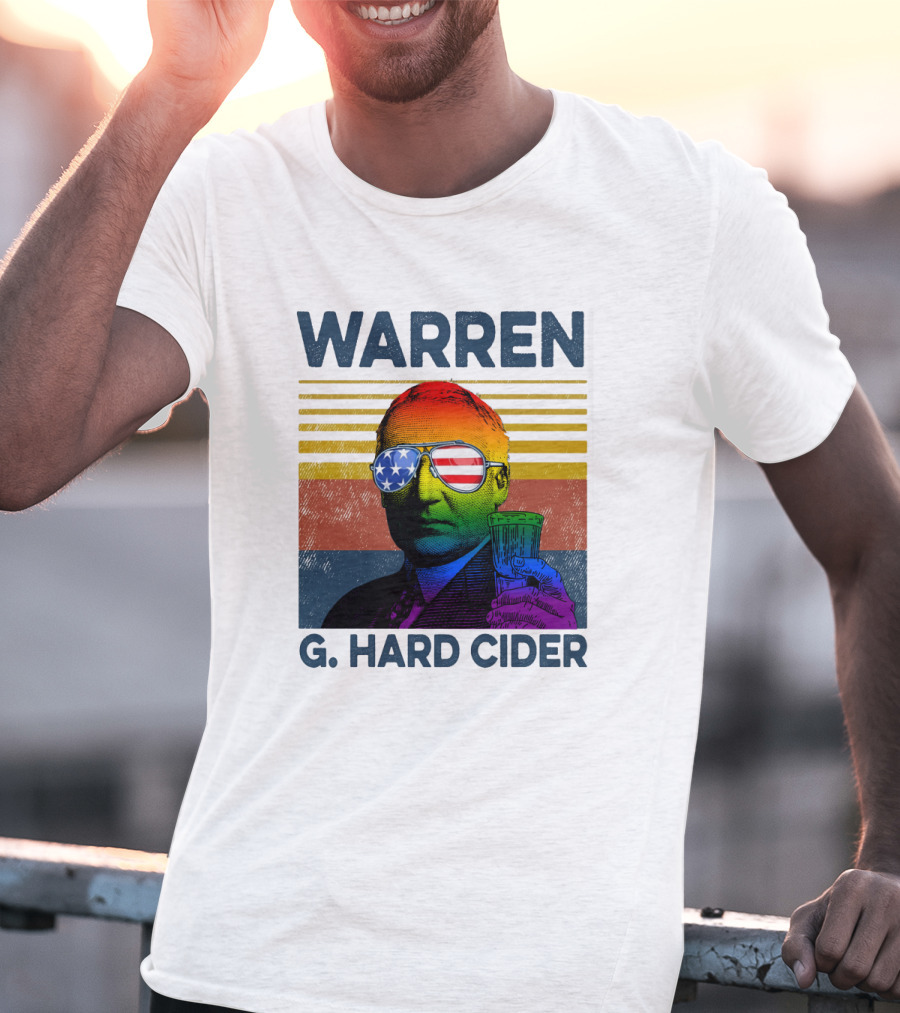 Warren G. Hard Cider Patriotic Sunglasses And Colorful Portrait T-Shirt