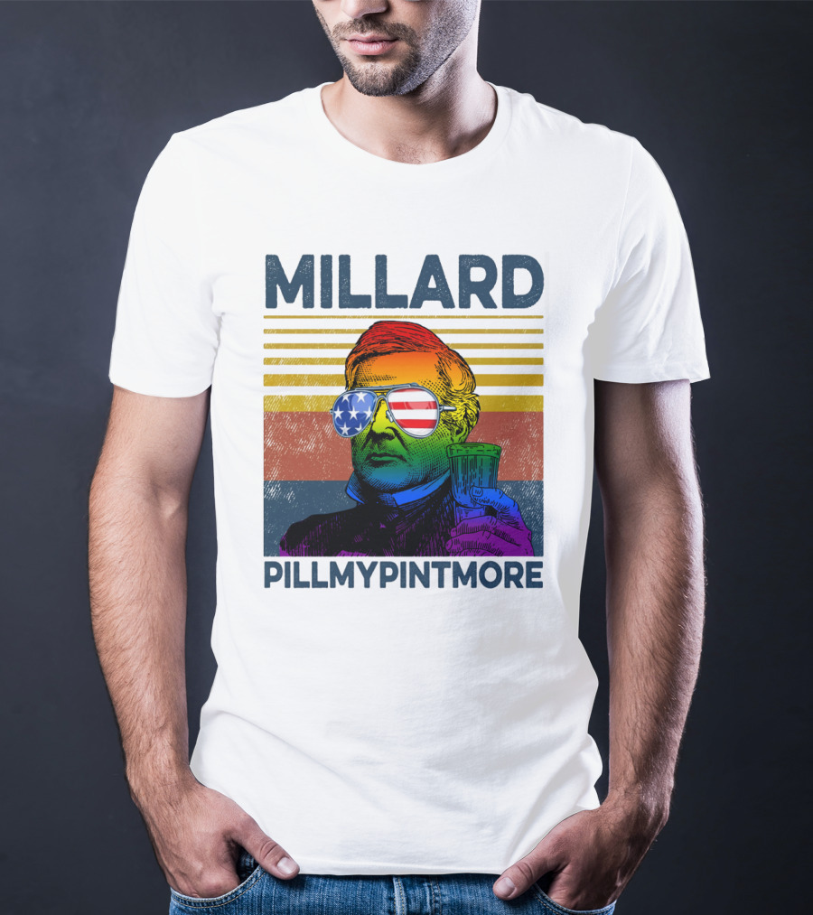 Millard Pillmypintmore Rainbow Flag American Sunglasses Beer T-Shirt