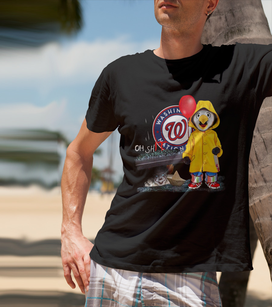 Washington Nationals Pennywise Penguin Red Balloon T-Shirt