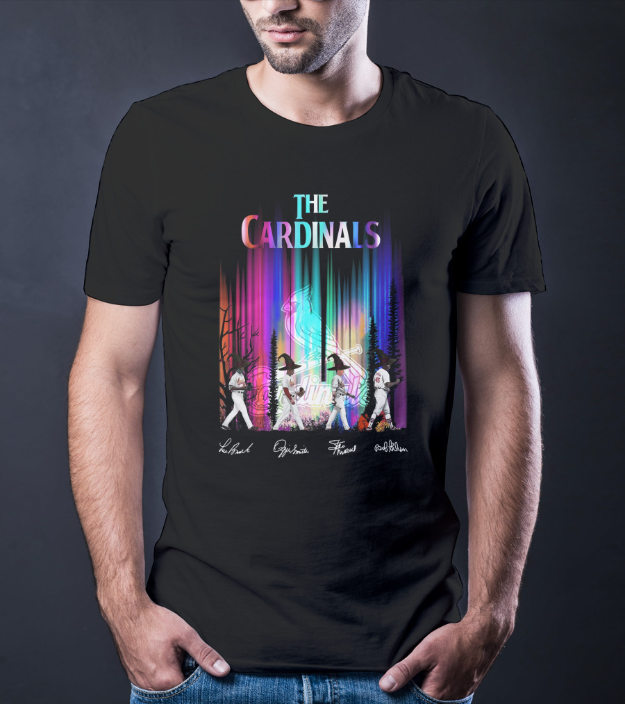 The Cardinals St. Louis Baseball Legends Aurora Borealis T-Shirt