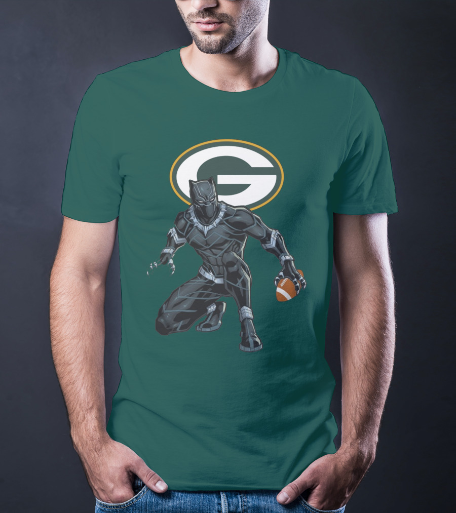 Green Bay Packers Wakanda Football Panther T-Shirt