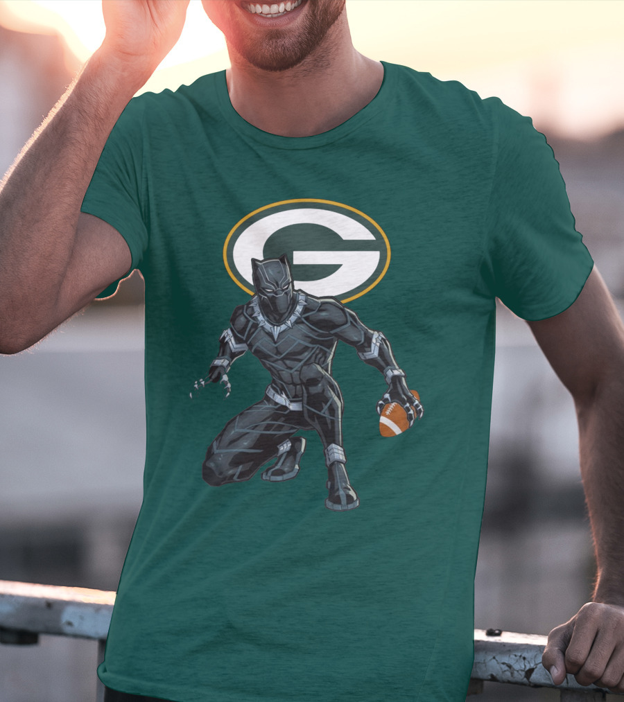 Green Bay Packers Wakanda Football Panther T-Shirt