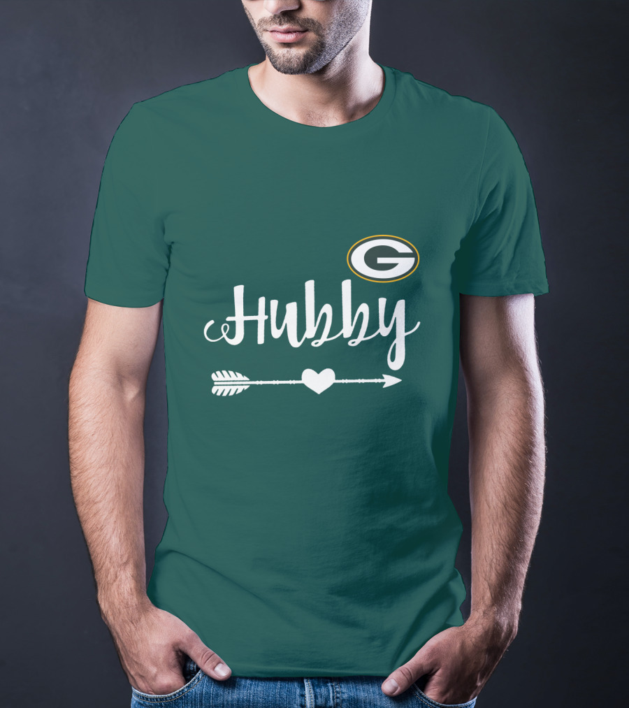 Green Bay Packers Hubby Arrow Heart T-Shirt
