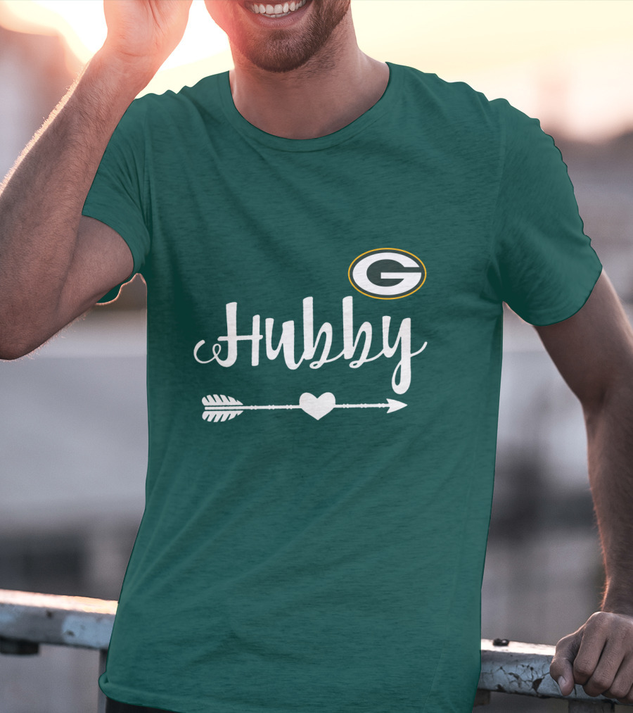 Green Bay Packers Hubby Arrow Heart T-Shirt