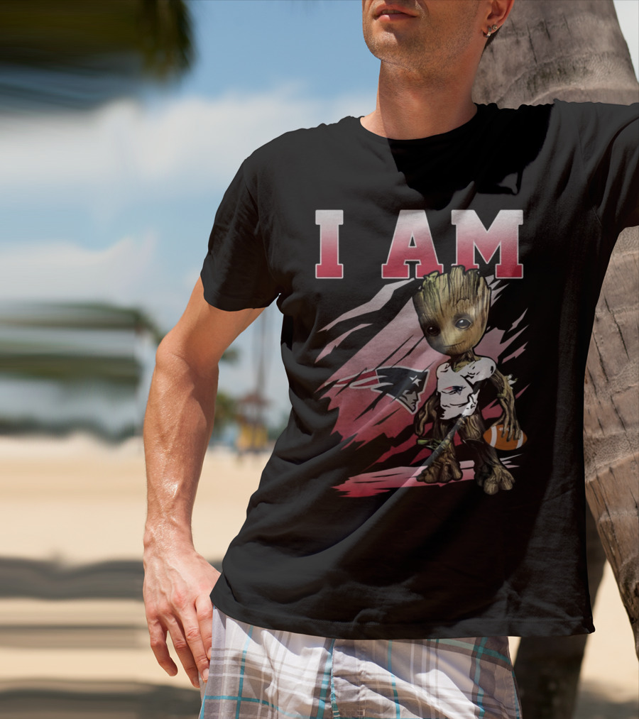 I Am New England Patriots Football Groot T-Shirt