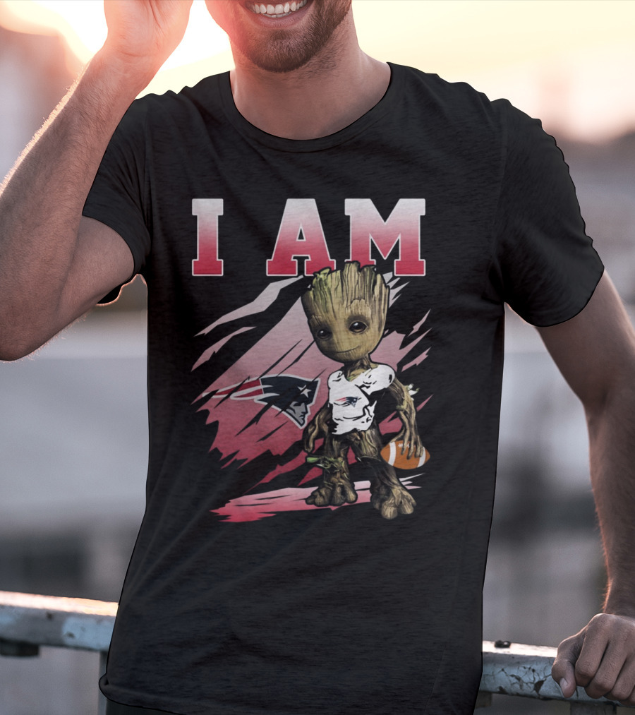 I Am New England Patriots Football Groot T-Shirt