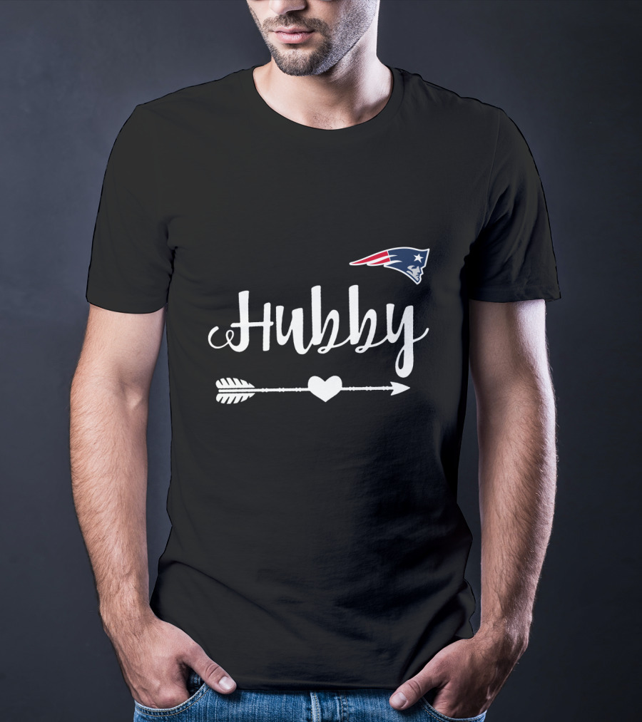 New England Patriots Hubby Arrow Heart T-Shirt