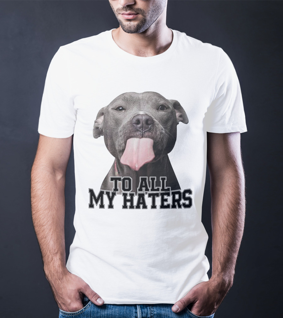 Pitbull To All My Haters Playful Expression T-Shirt
