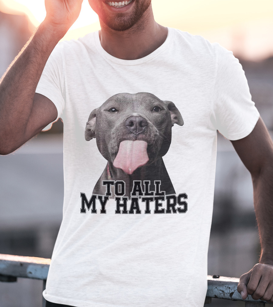 Pitbull To All My Haters Playful Expression T-Shirt