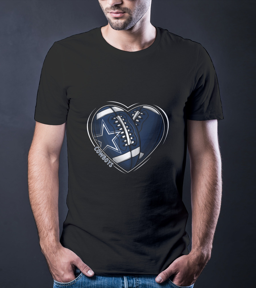 DH 90 Cowboys Heart Football NFL Dallas T-Shirt