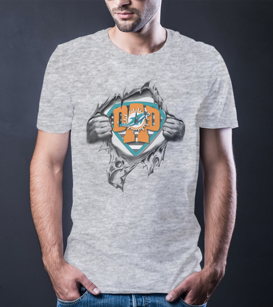 Miami Dolphins Superdad Hero T-Shirt