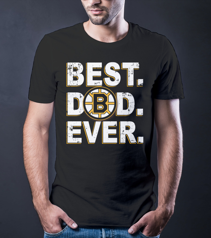 Best Dad Ever Boston Bruins Father's Day T-Shirt