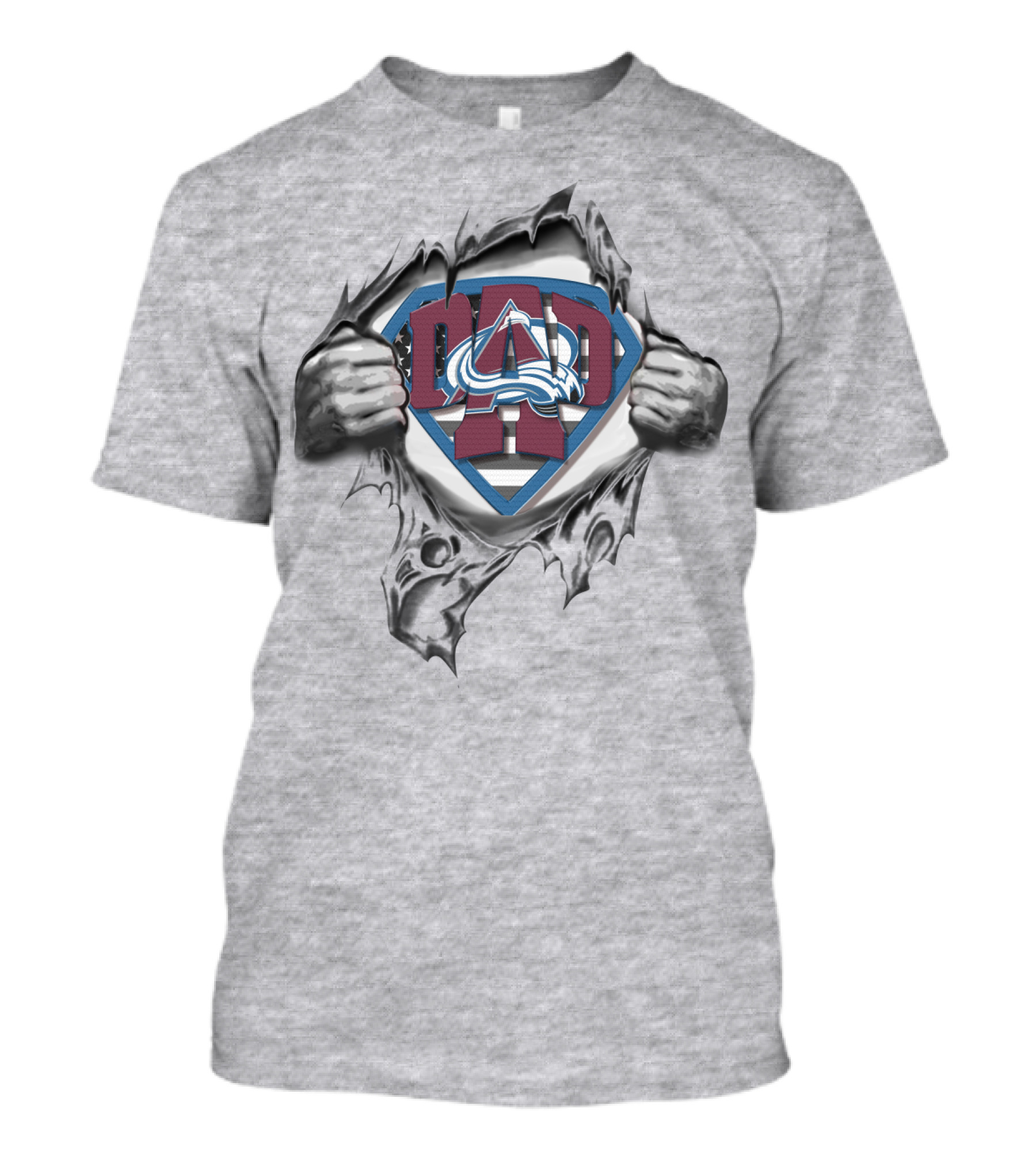SUPERDAD Colorado Avalanche Logo Superman T-Shirt