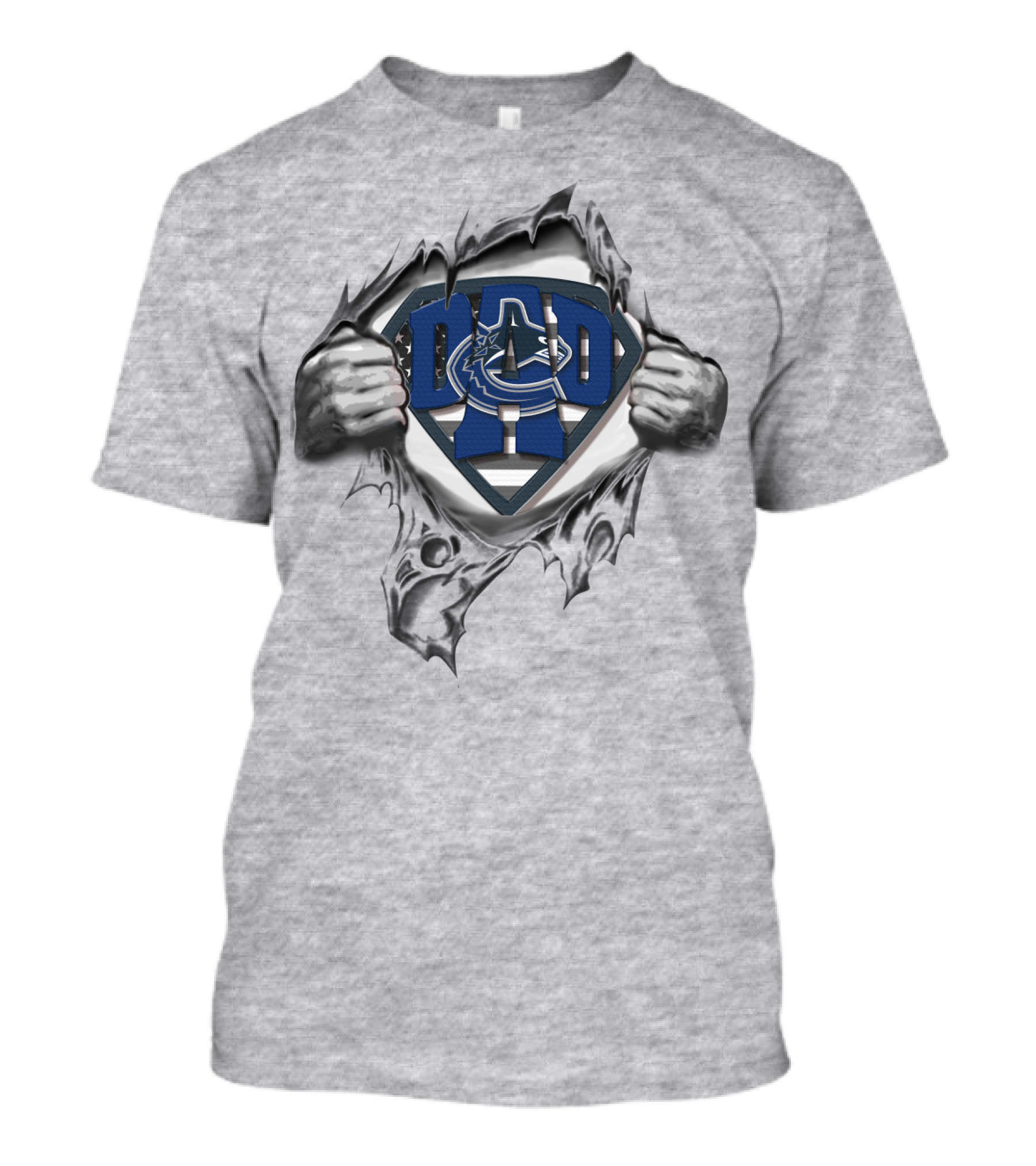 SUPERDAD Vancouver Canucks Logo Superman T-Shirt