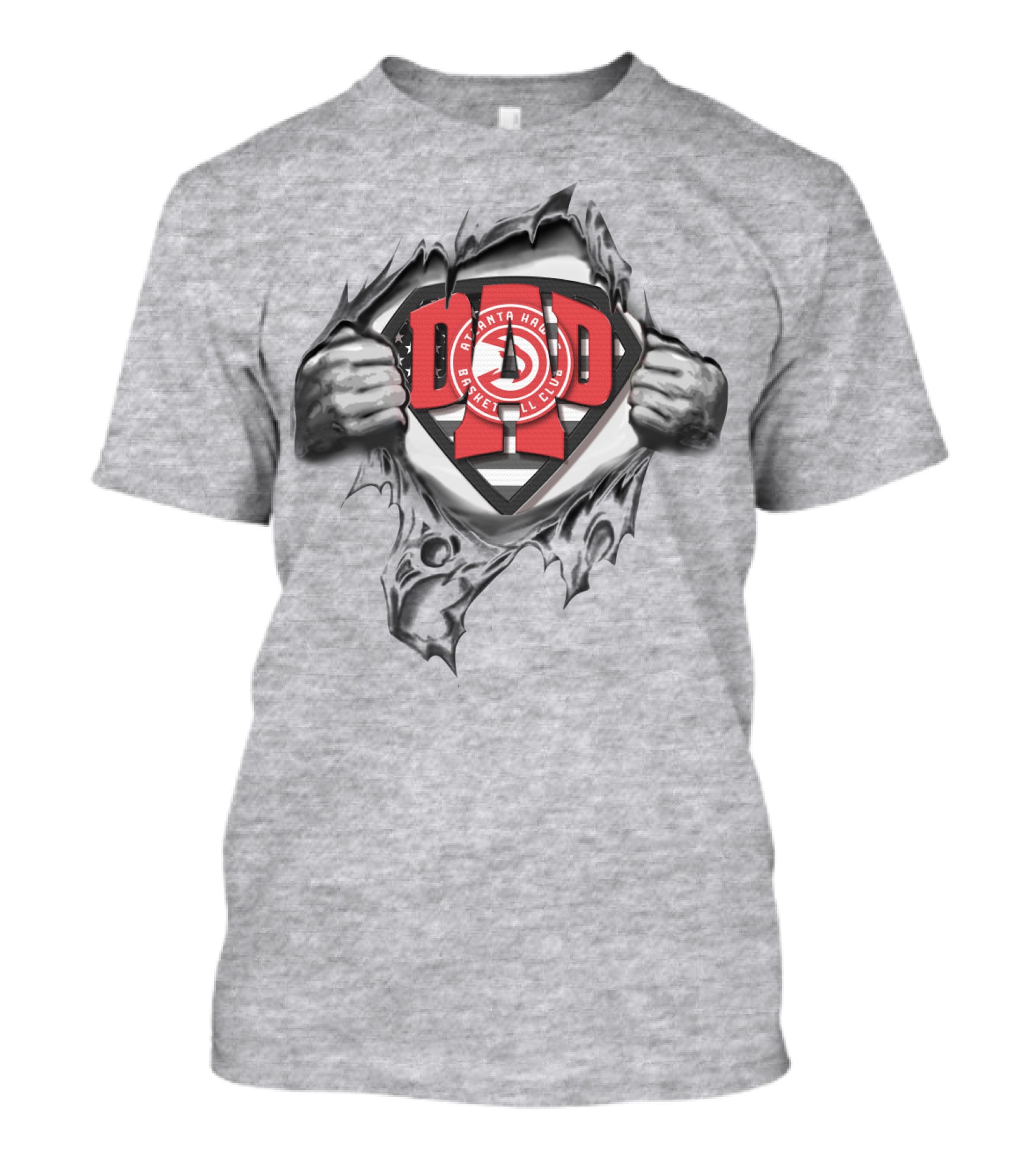 SUPERDAD Atlanta Hawks Basketball Club Emblem Burst T-Shirt