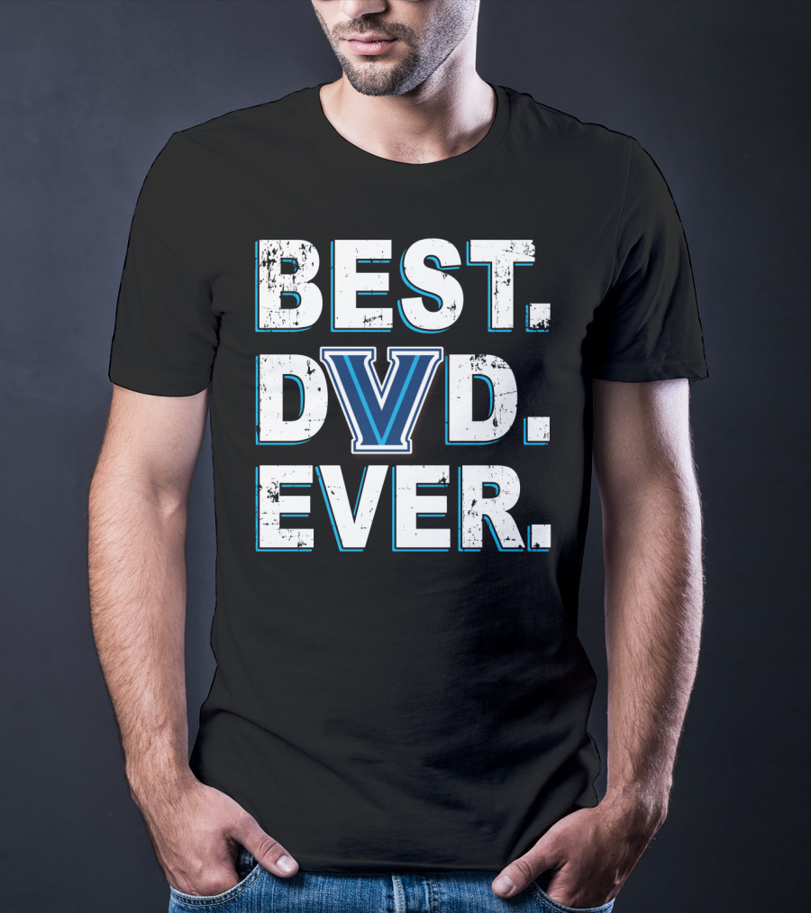 BEST DAD EVER Villanova Wildcats V T-Shirt