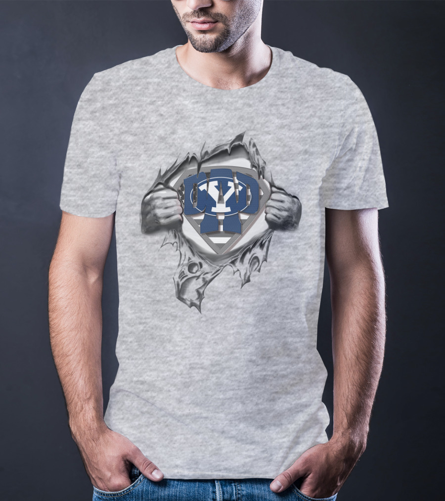 Superdad Byu Cougars Logo Superman T-Shirt