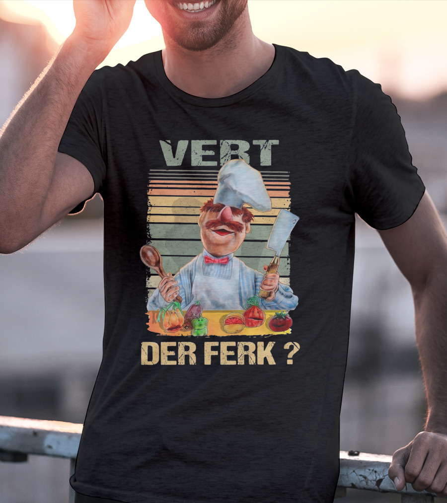 Swedish Chef Vert Der Ferk Comic Parody Cooking T-Shirt
