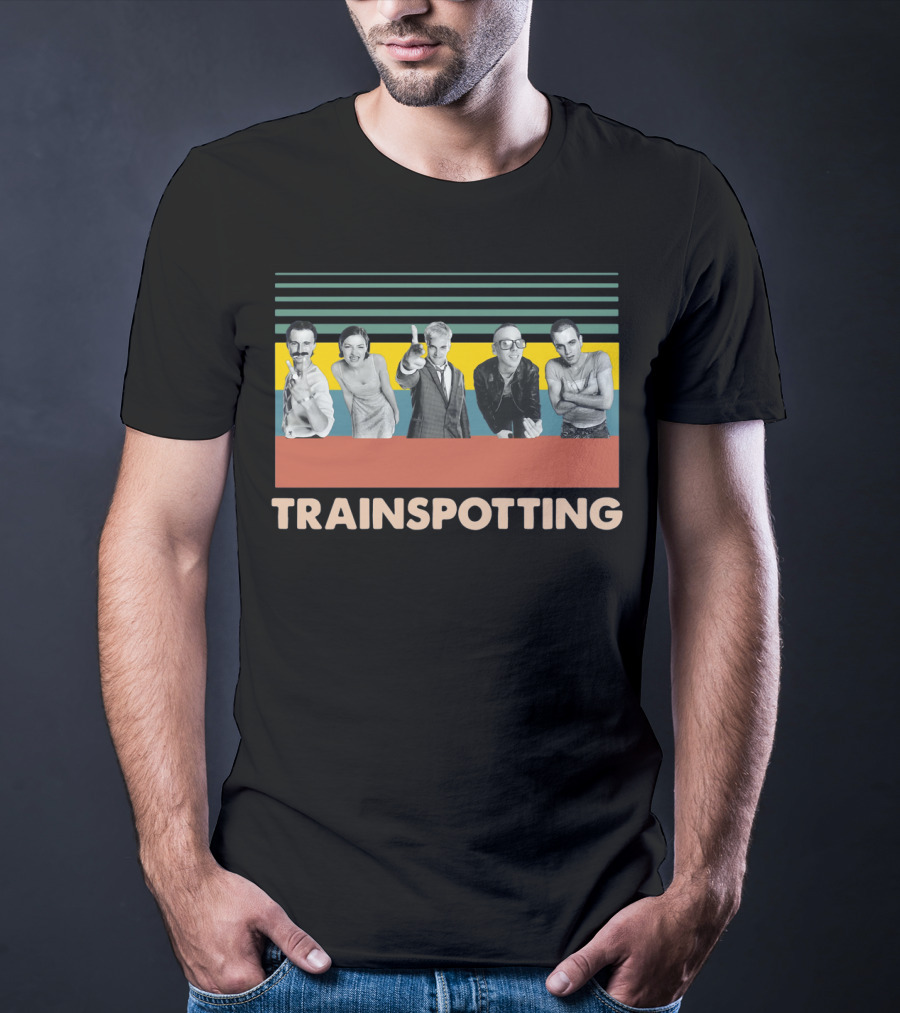 Trainspotting Iconic Characters With Striped T-Shirt