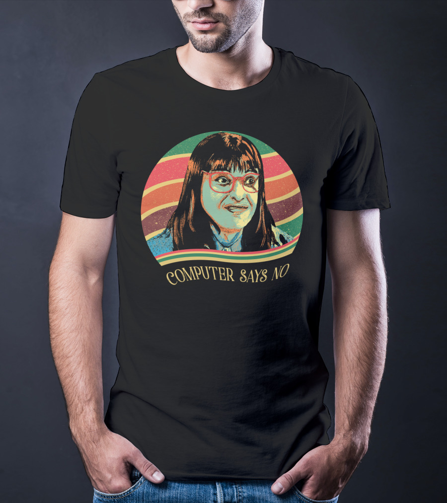 Carol Beer Computer Says No Vintage Rainbow T-Shirt