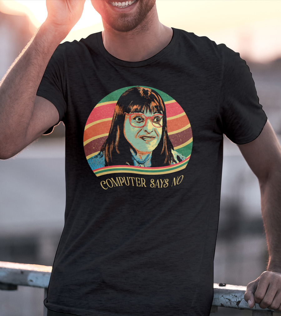Carol Beer Computer Says No Vintage Rainbow T-Shirt