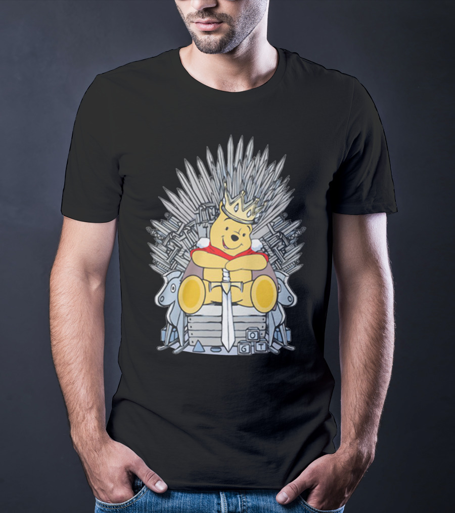 Game Of Thrones Pooh Bear King On Iron Throne Crossover T-Shirt