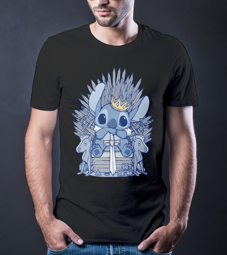 Stitch Iron Throne Crown Sword Game Of Thrones Style T-Shirt