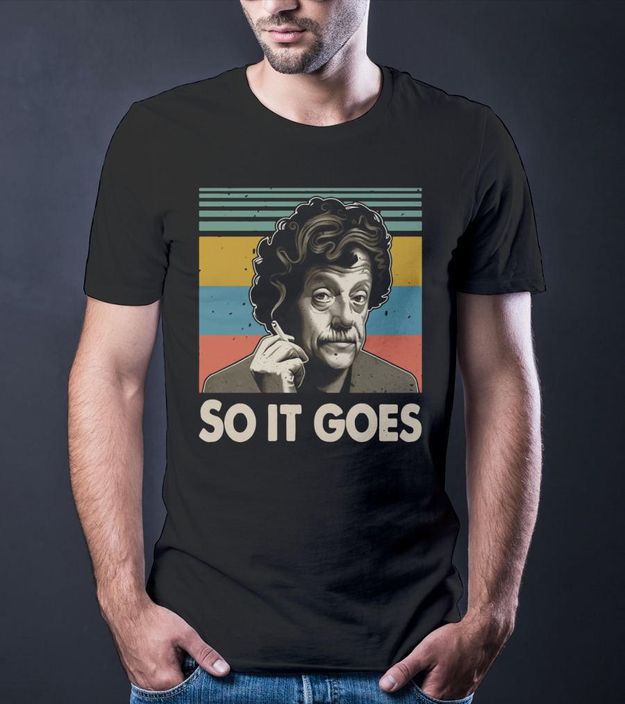 Kurt Vonnegut So It Goes Retro Stripes T-Shirt