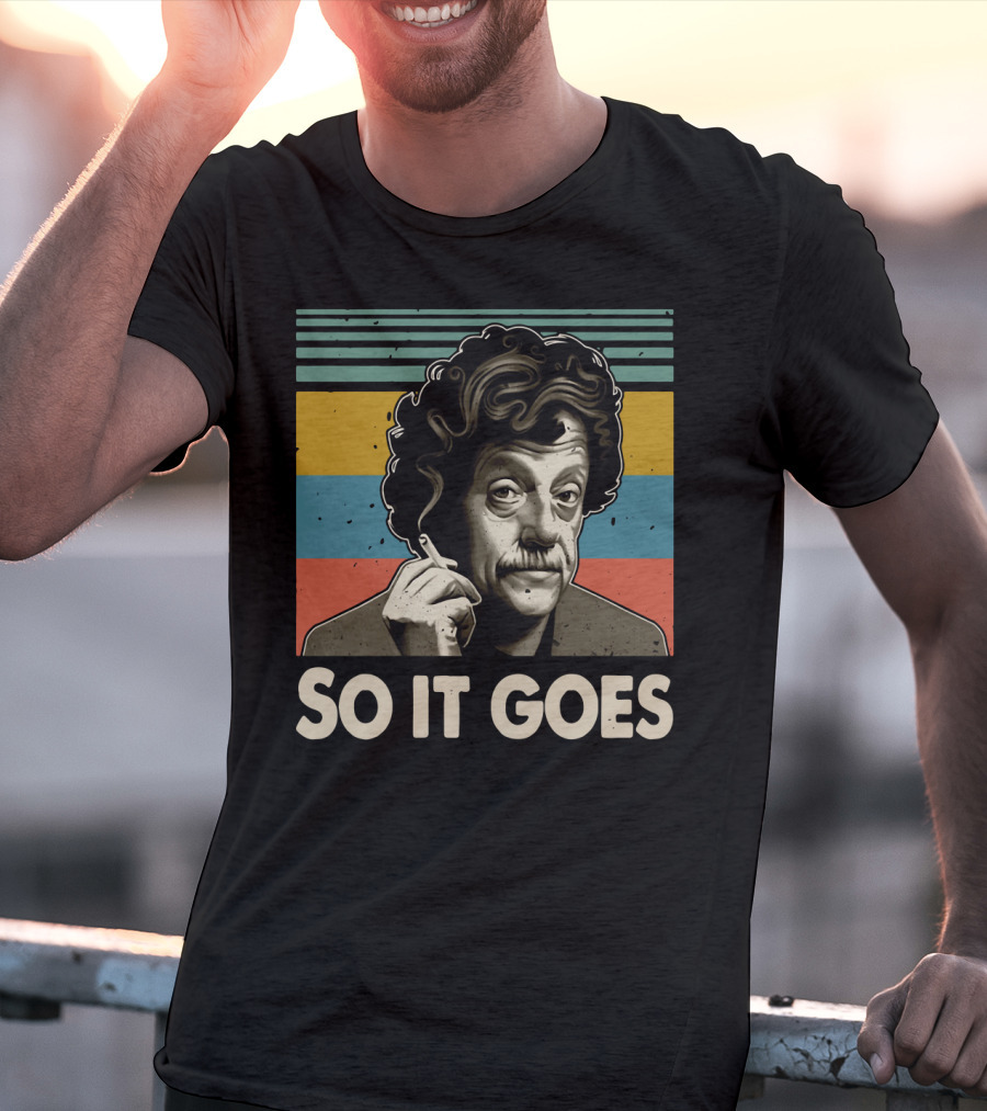 Kurt Vonnegut So It Goes Retro Stripes T-Shirt