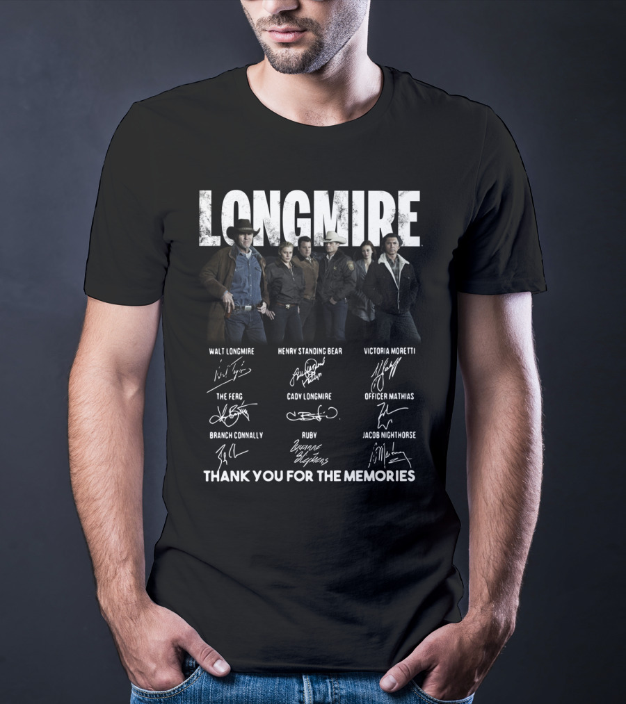 Longmire Characters Signatures Thank You For The Memories T-Shirt