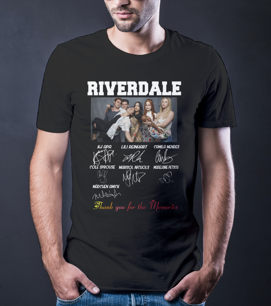 Riverdale KJ Apa Lili Reinhart Camila Mendes Cole Sprouse Marisol Nichols Madelaine Petsch Mädchen Amick Thank You For The Memories T-Shirt