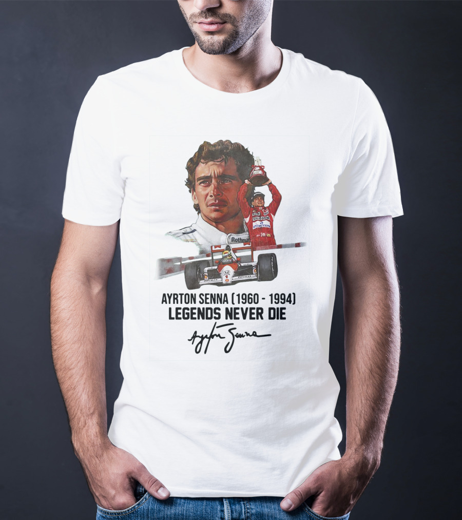Ayrton Senna Legends Never Die 1960 1994 Racing Car Champion T-Shirt