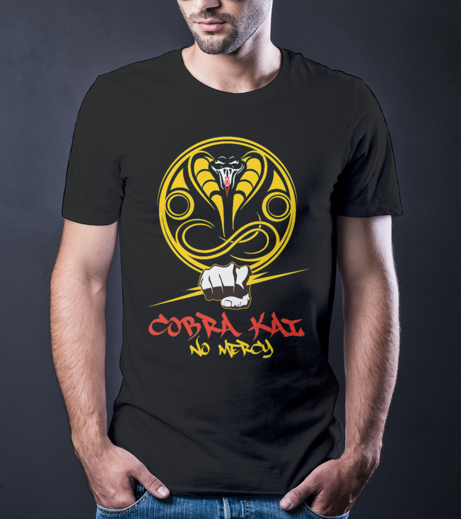 Cobra Kai No Mercy Karate Logo Fist Punch T-Shirt