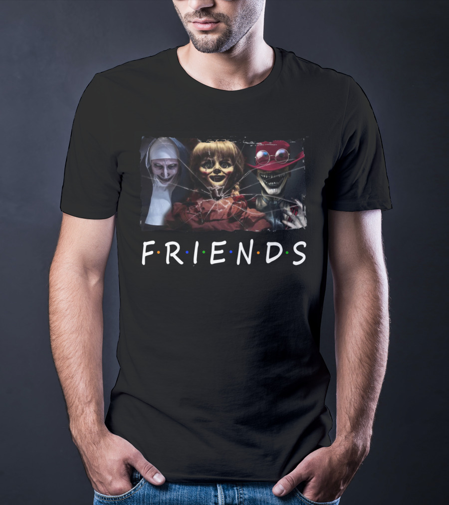 Friends The Conjuring Annabelle Valak Crooked Man Mashup T-Shirt